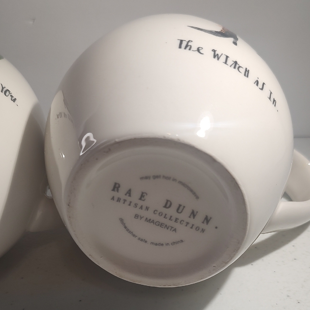 Rae Dunn Witch-Themed Mug Set - Black and White - Picture 8 of 9